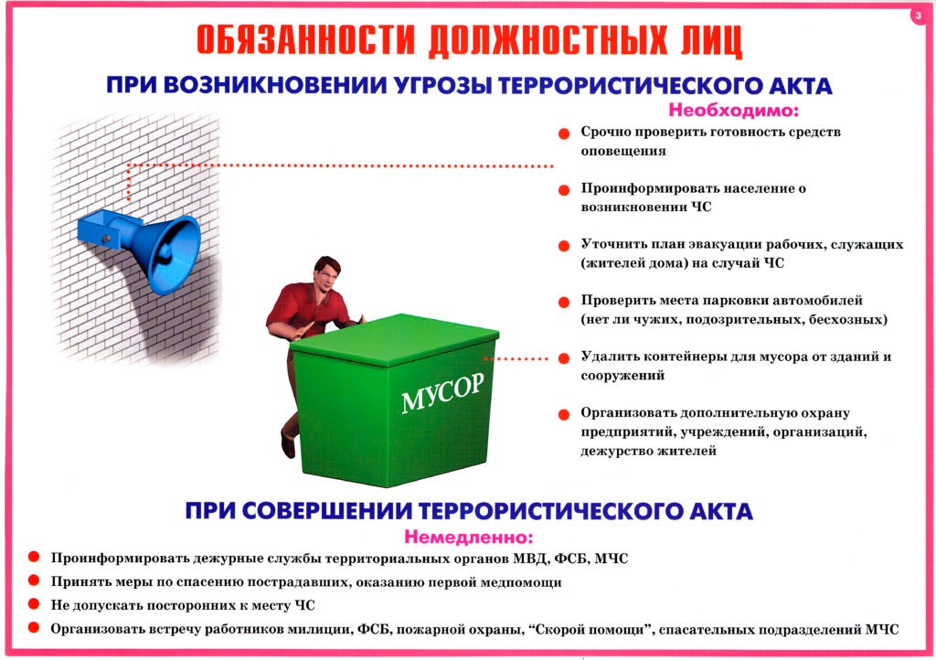 Наглядная агитация по вопросам соблюдение мер безопасности и умений действовать на случай возникновения ЧС.